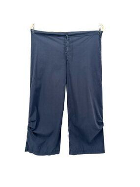 Be Present Womens Small Pants Capri Cropped Drawstring Gray Lightweight Yoga